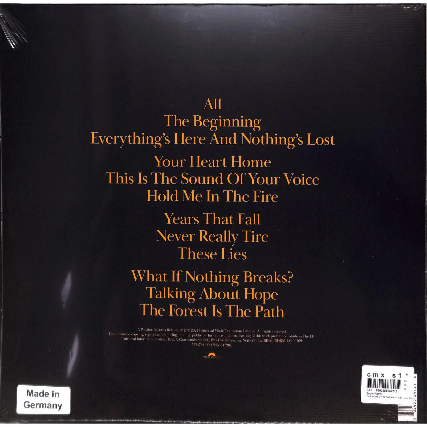 SNOW PATROL - The Forest Is The Path (blue white marbled) SNOW PATROL - The Forest Is The Path (blue white marbled)