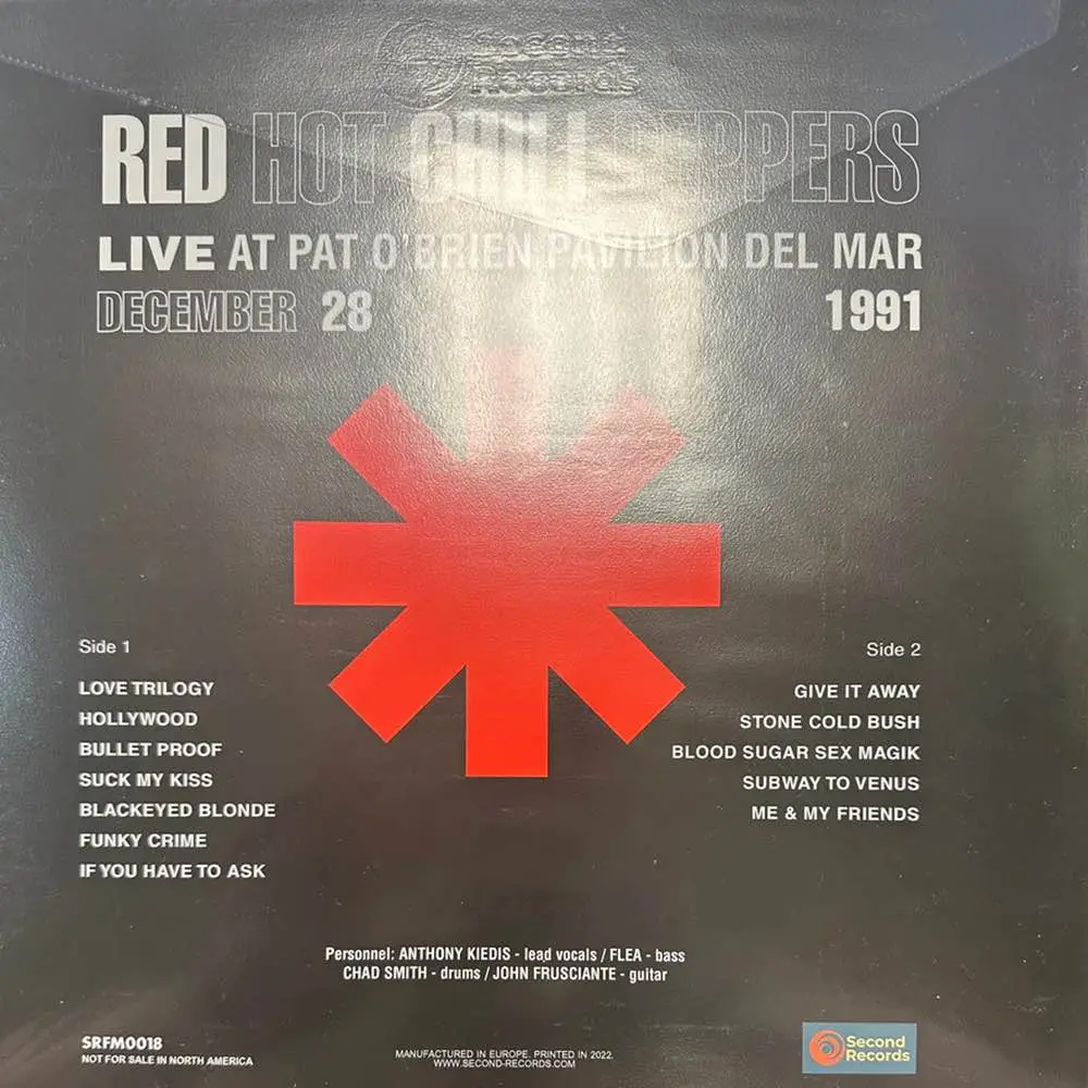 RED HOT CHILI PEPPERS - Live At Pat O'Brien Pavilion Del Mar (red marble)