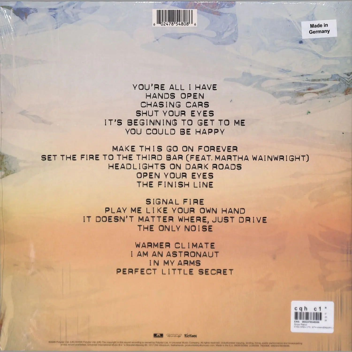 SNOW PATROL - Eyes Open (gold)