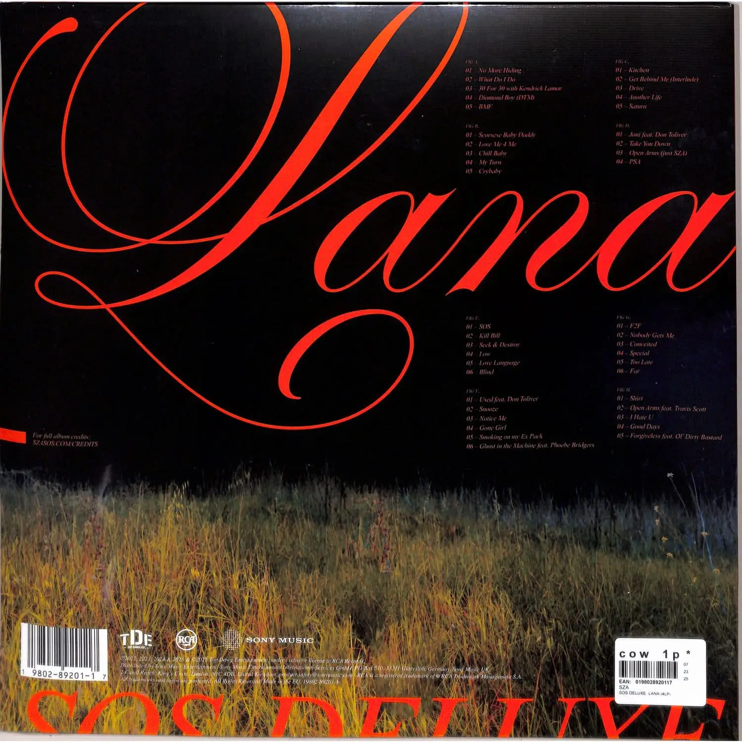 SZA - SOS Deluxe: Lana (green translucent) SZA - SOS Deluxe: Lana (green translucent)