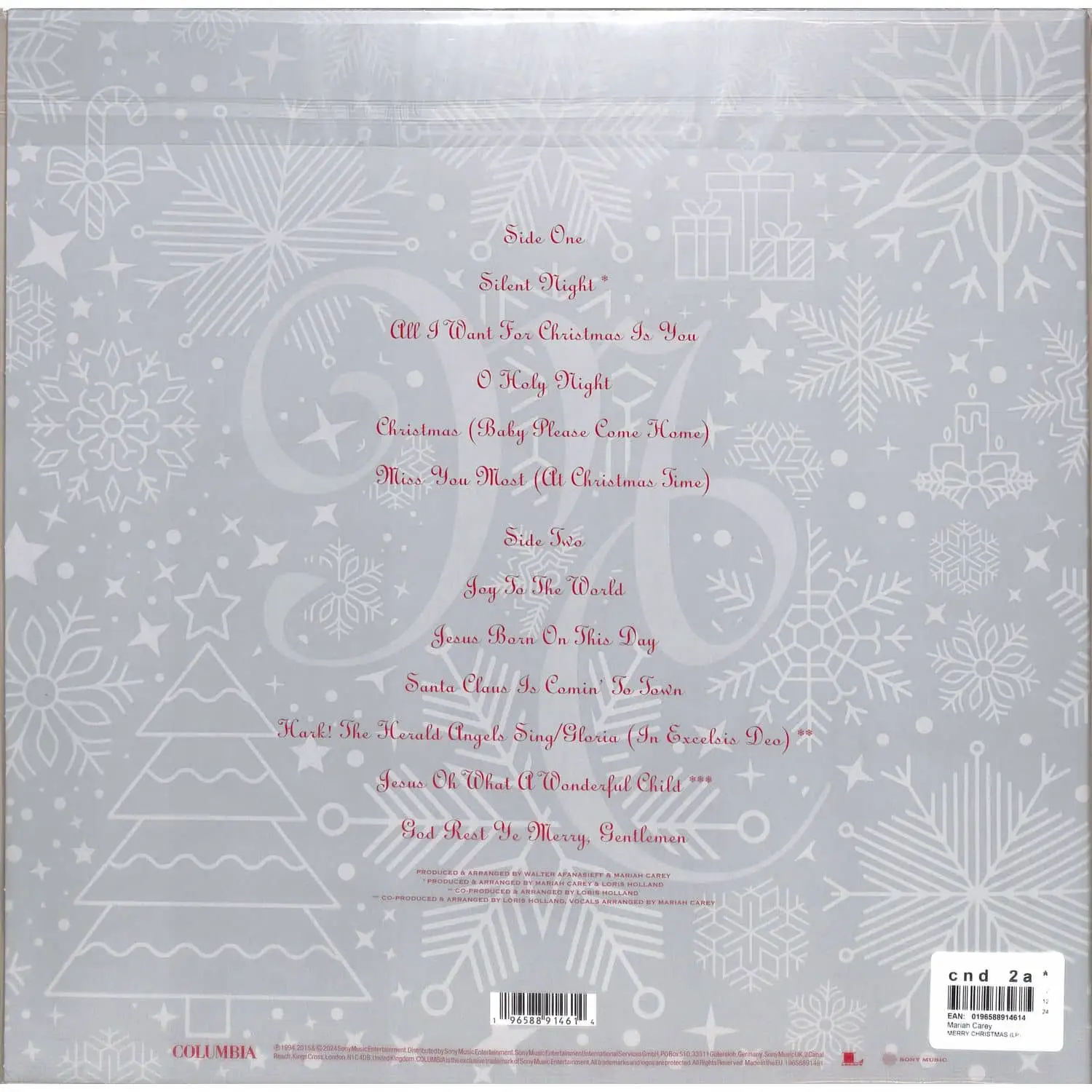 MARIAH CAREY - Merry Christmas (25th Anniversary, zoetrope) MARIAH CAREY - Merry Christmas (25th Anniversary, zoetrope)