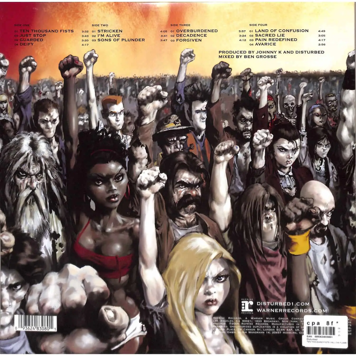 DISTURBED - Ten Thousand Fists (yellow flame)