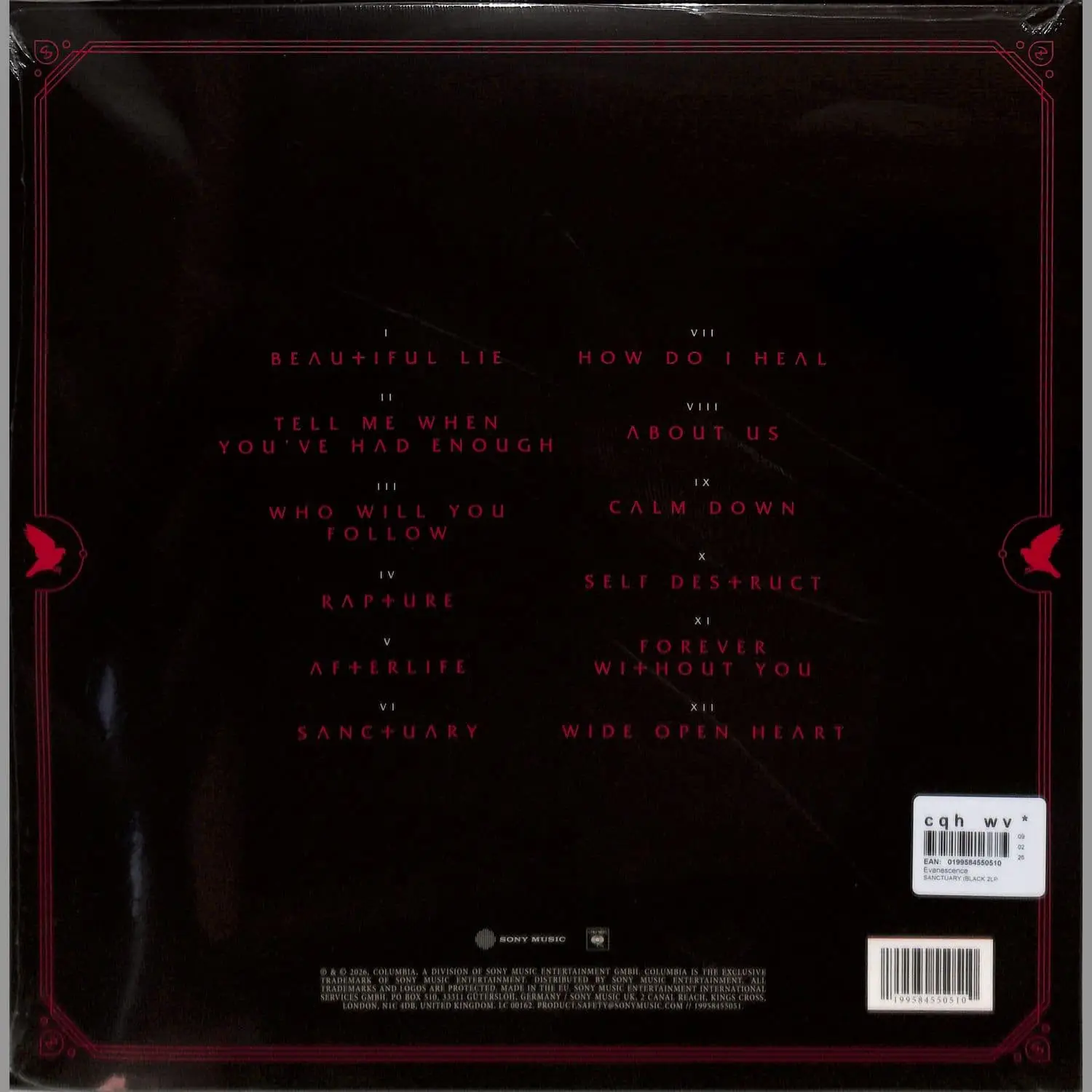 EVANESCENCE - Sanctuary (single sided) EVANESCENCE - Sanctuary (single sided)