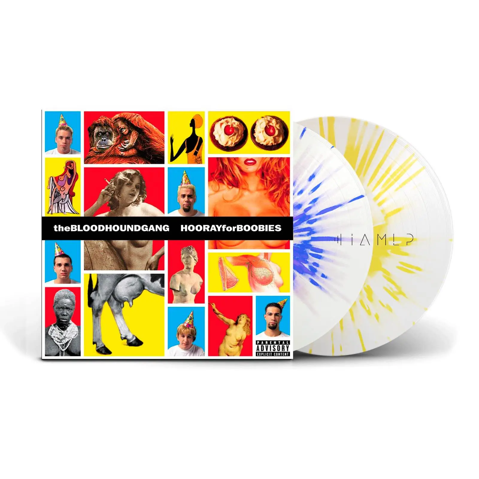 BLOODHOUND GANG - Hooray For Boobies (blue & white splatter + yellow & white splatter)