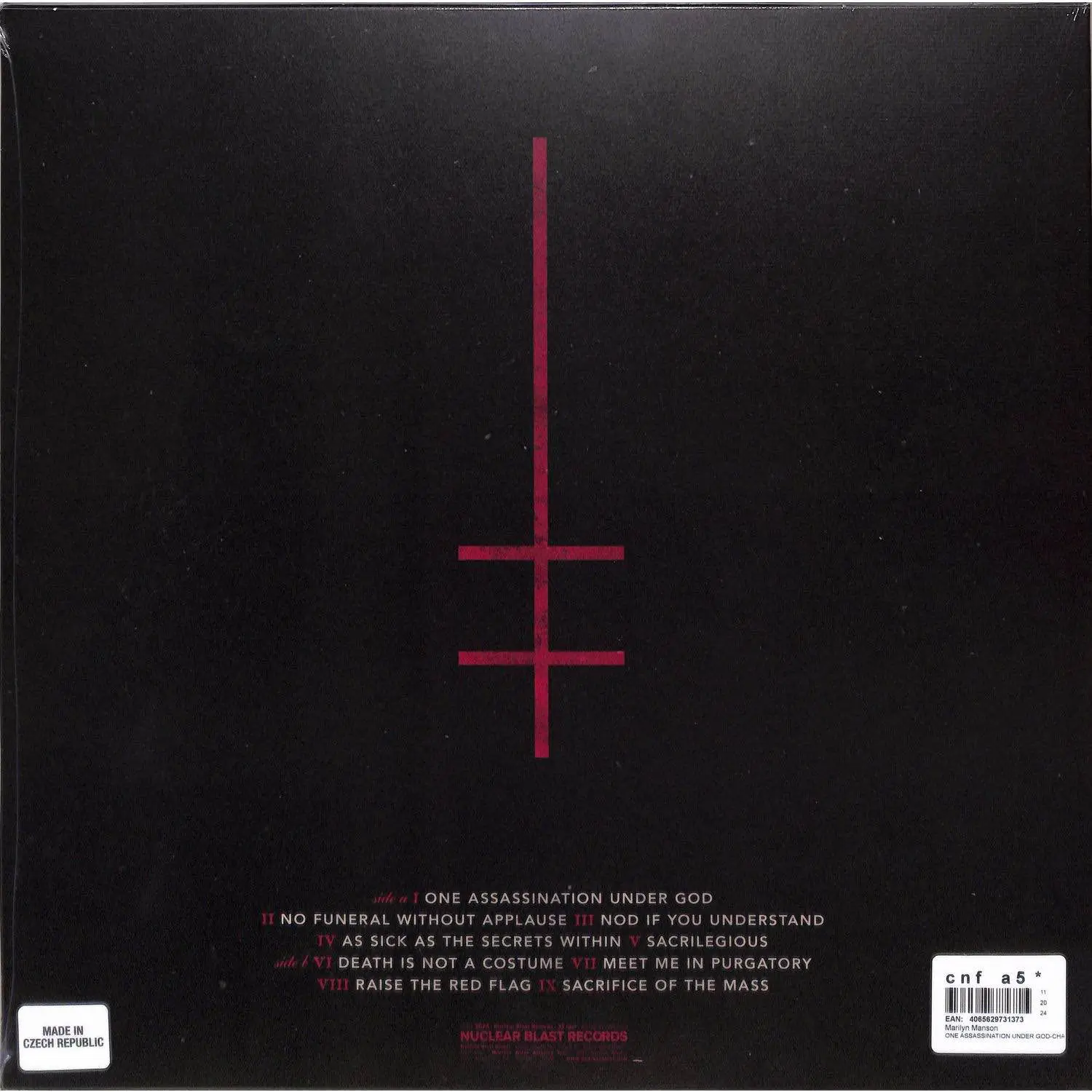 MARILYN MANSON - One Assassination Under God: Chapter 1 (red opaque) MARILYN MANSON - One Assassination Under God: Chapter 1 (red opaque)