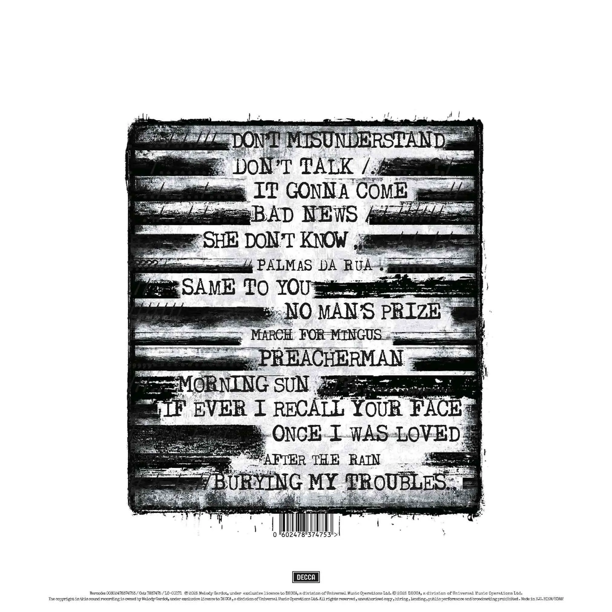 MELODY GARDOT - Currency of man (zoetrope) MELODY GARDOT - Currency of man (zoetrope)