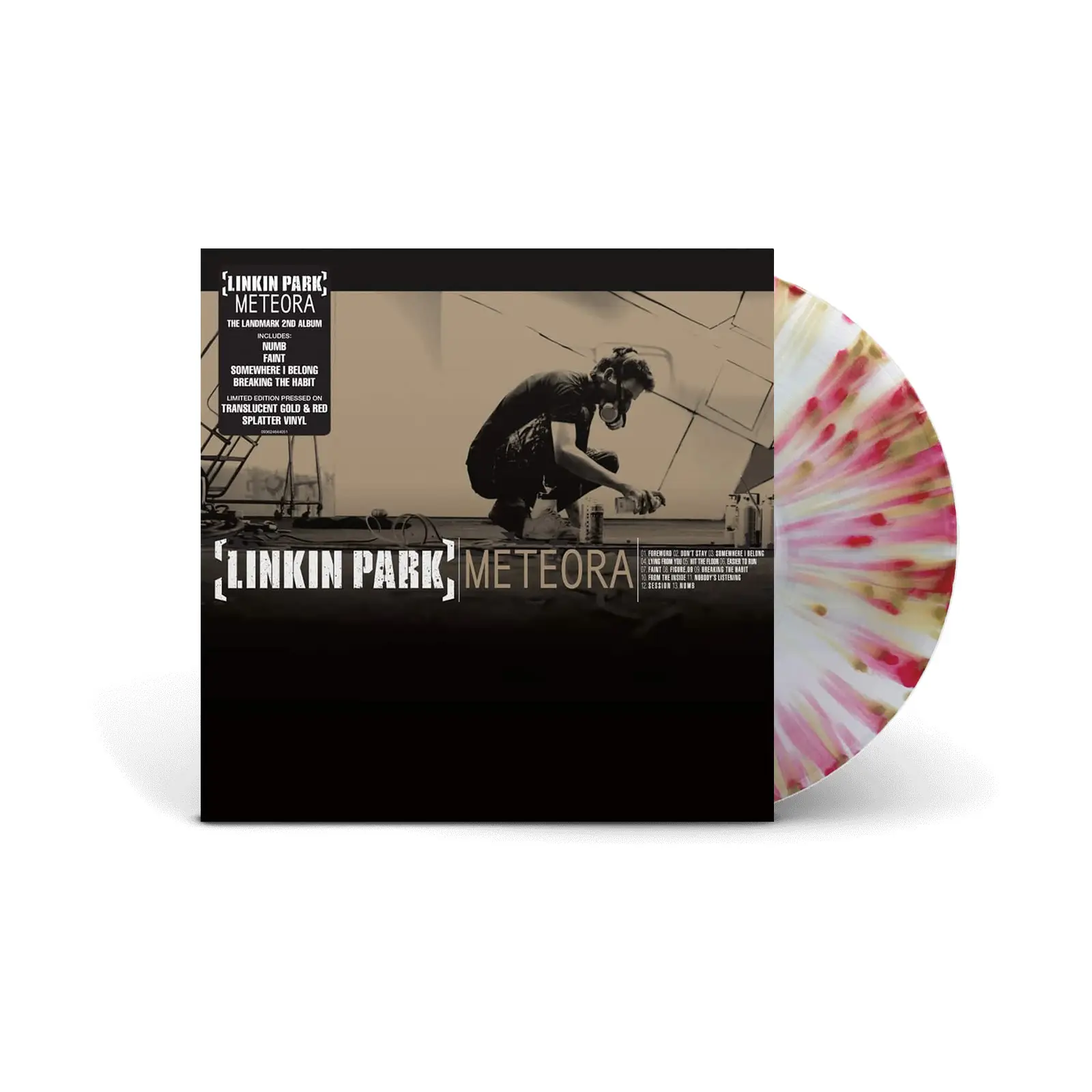 LINKIN PARK - Meteora (translucent gold and red splatter)