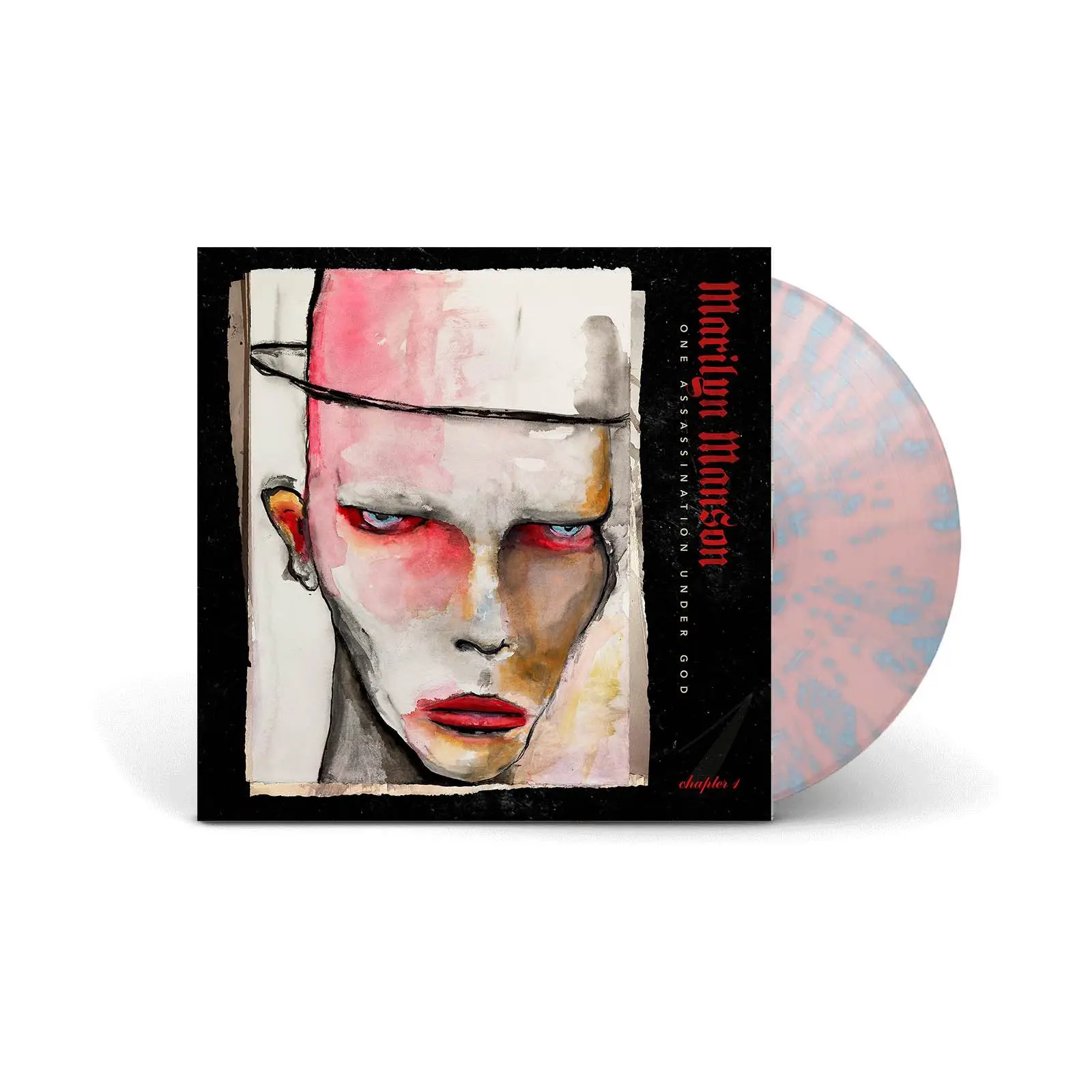 MARILYN MANSON - One Assassination Under God: Chapter 1 (pastel pink with blue splatter) MARILYN MANSON - One Assassination Under God: Chapter 1 (pastel pink with blue splatter)
