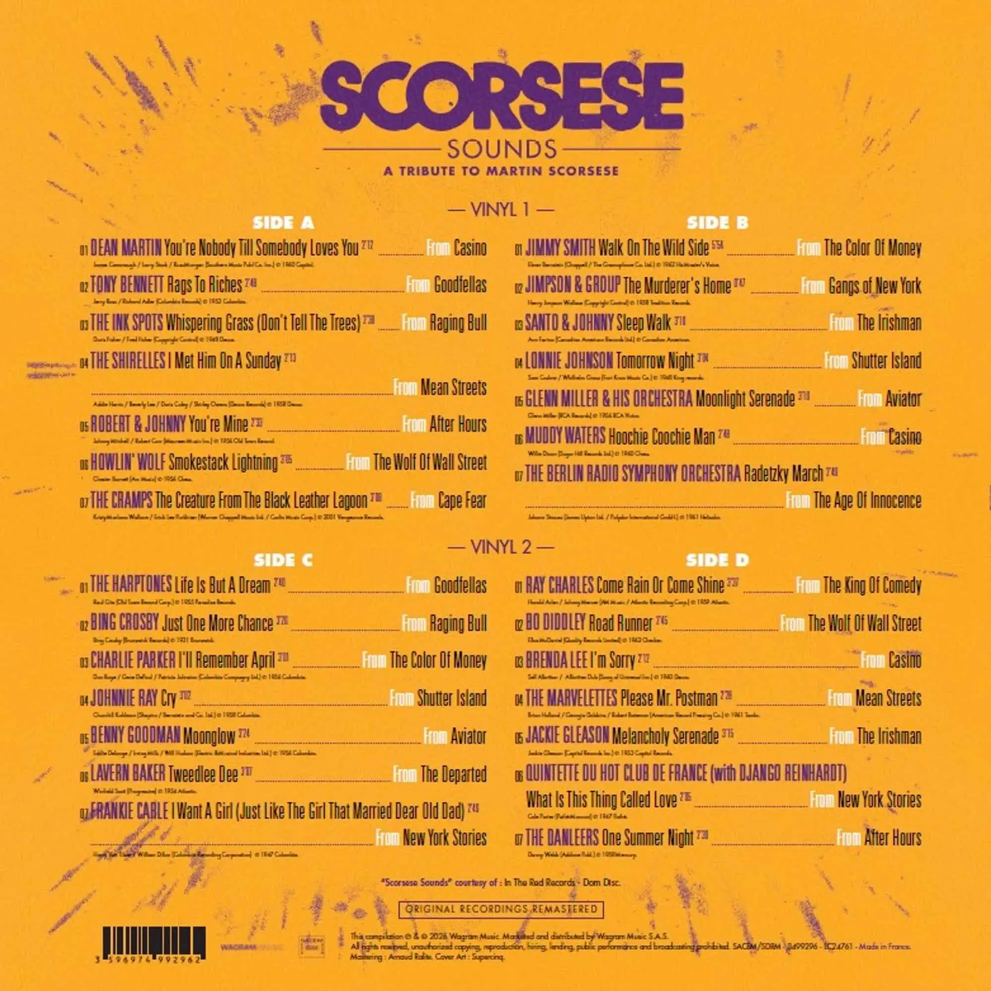 VARIOUS - Scorsese Sounds: A Tribute To Martin Scorsese VARIOUS - Scorsese Sounds: A Tribute To Martin Scorsese