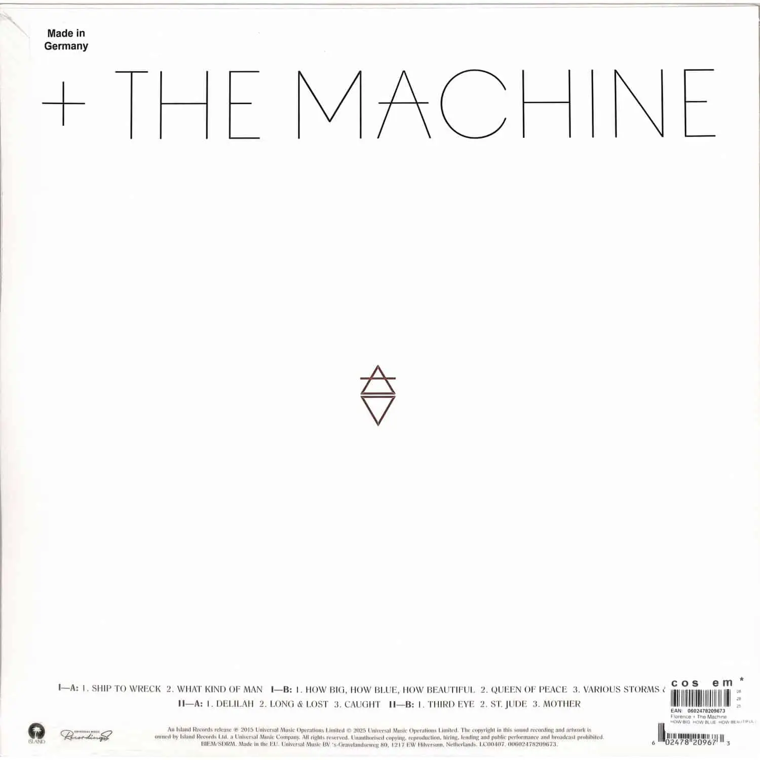 FLORENCE + THE MACHINE - How Big, How Blue, How Beautiful (blue marble)