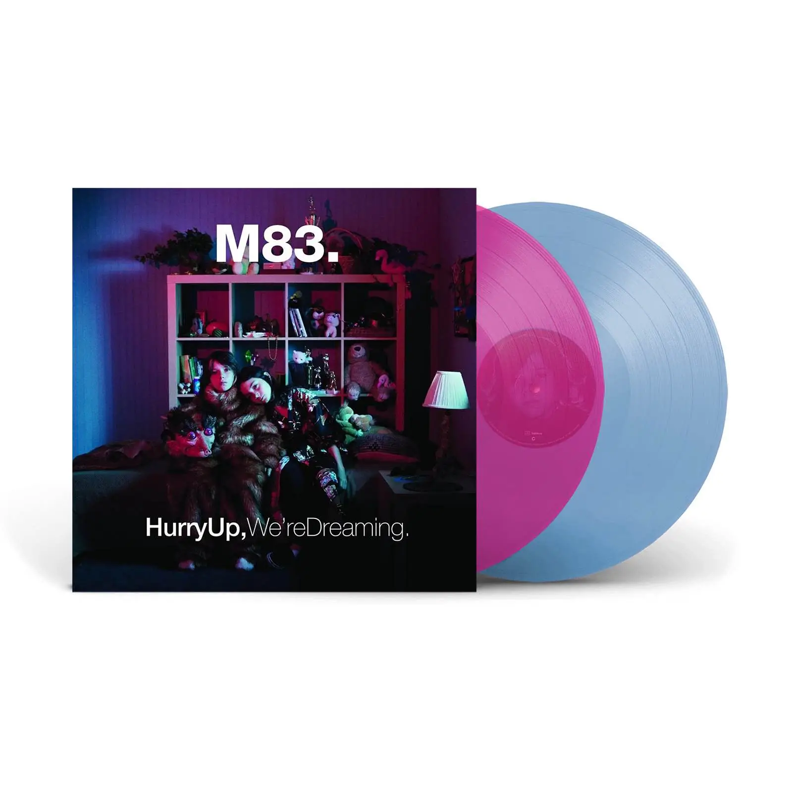 M83 - Hurry Up We're Dreaming (clear pink & clear blue)