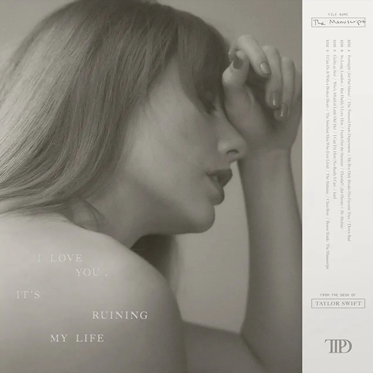 TAYLOR SWIFT - The Tortured Poets Department (ghosted white)