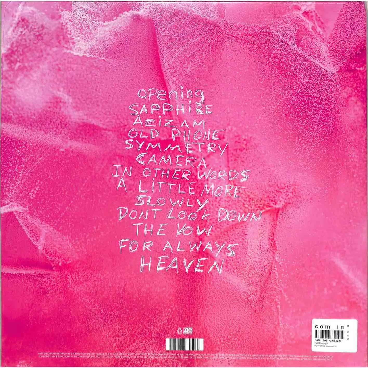 ED SHEERAN - Play (pink opaque)