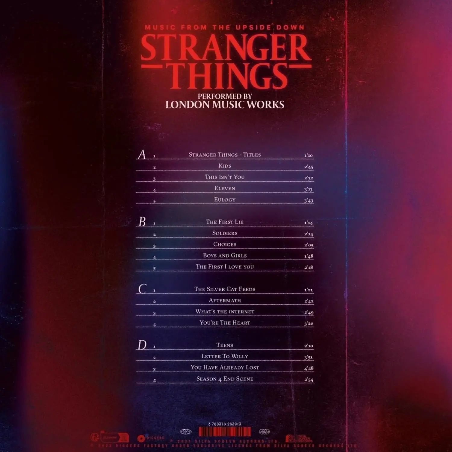 OST - Stranger Things, Music From The Upside Down (translucent red & blue)