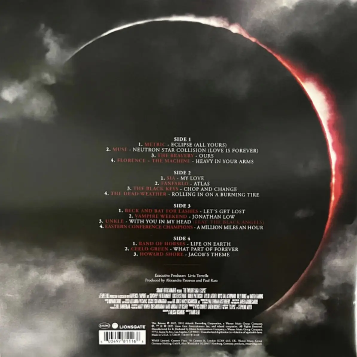 VARIOUS - Twilight Saga. Eclipse: Original Motion Picture Soundtrack (milky clear & black ice) VARIOUS - Twilight Saga. Eclipse: Original Motion Picture Soundtrack (milky clear & black ice)