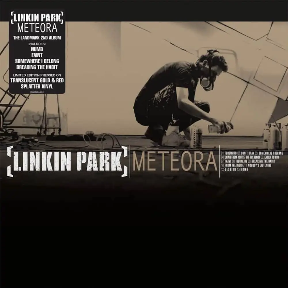 LINKIN PARK - Meteora (translucent gold and red splatter)