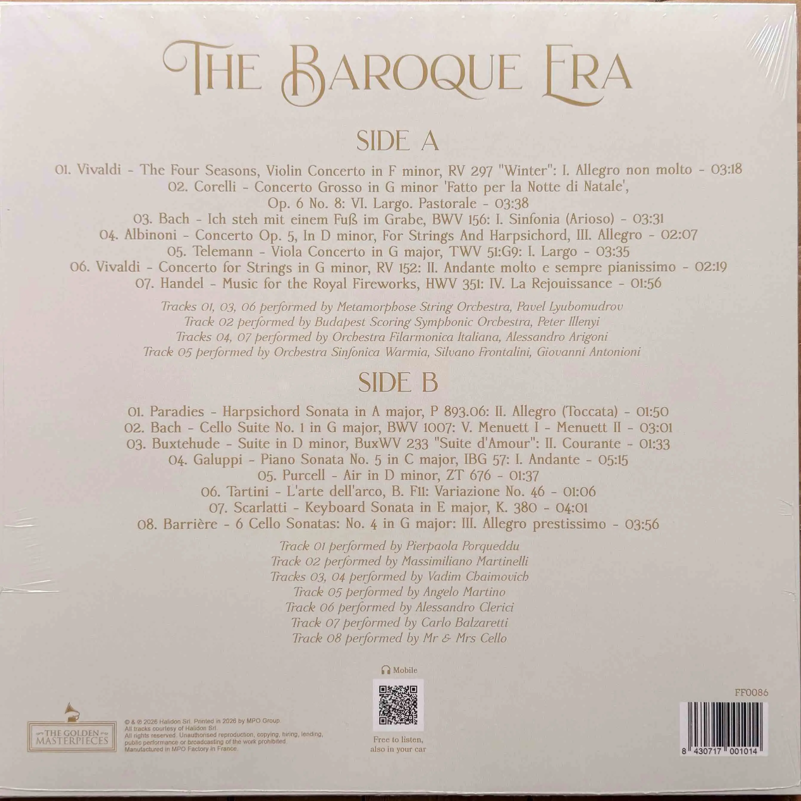 VARIOUS - Baroque - Classical Music Masterpieces