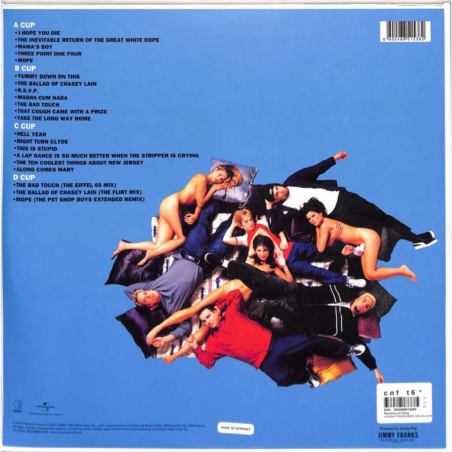 BLOODHOUND GANG - Hooray For Boobies (blue & white splatter + yellow & white splatter)