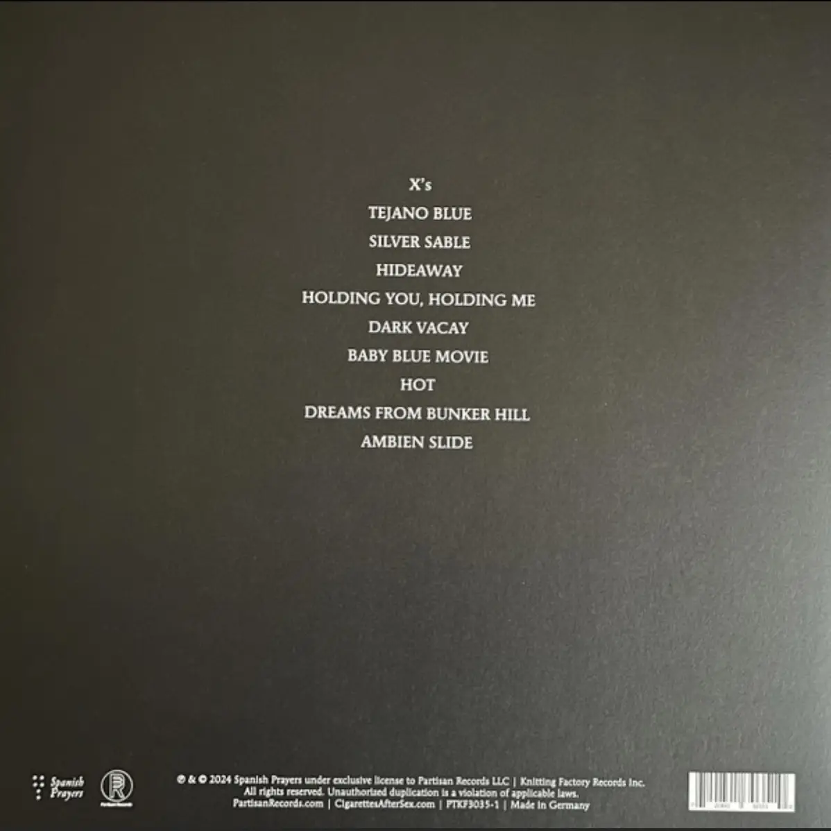 CIGARETTES AFTER SEX - X's CIGARETTES AFTER SEX - X's