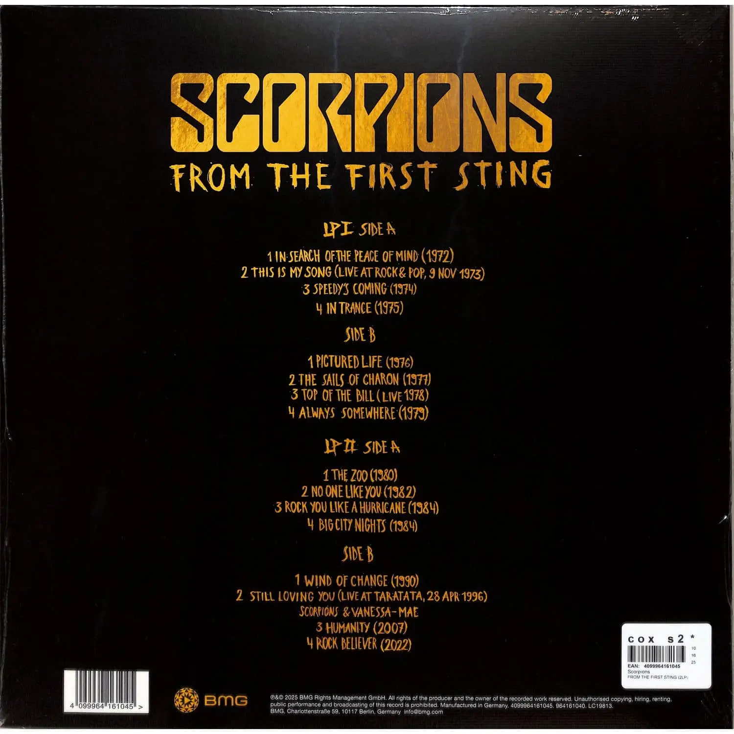 SCORPIONS - From The First Sting