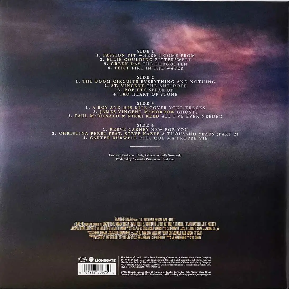 VARIOUS - Twilight Saga. Breaking Dawn, Part 2 (purple green splatter)