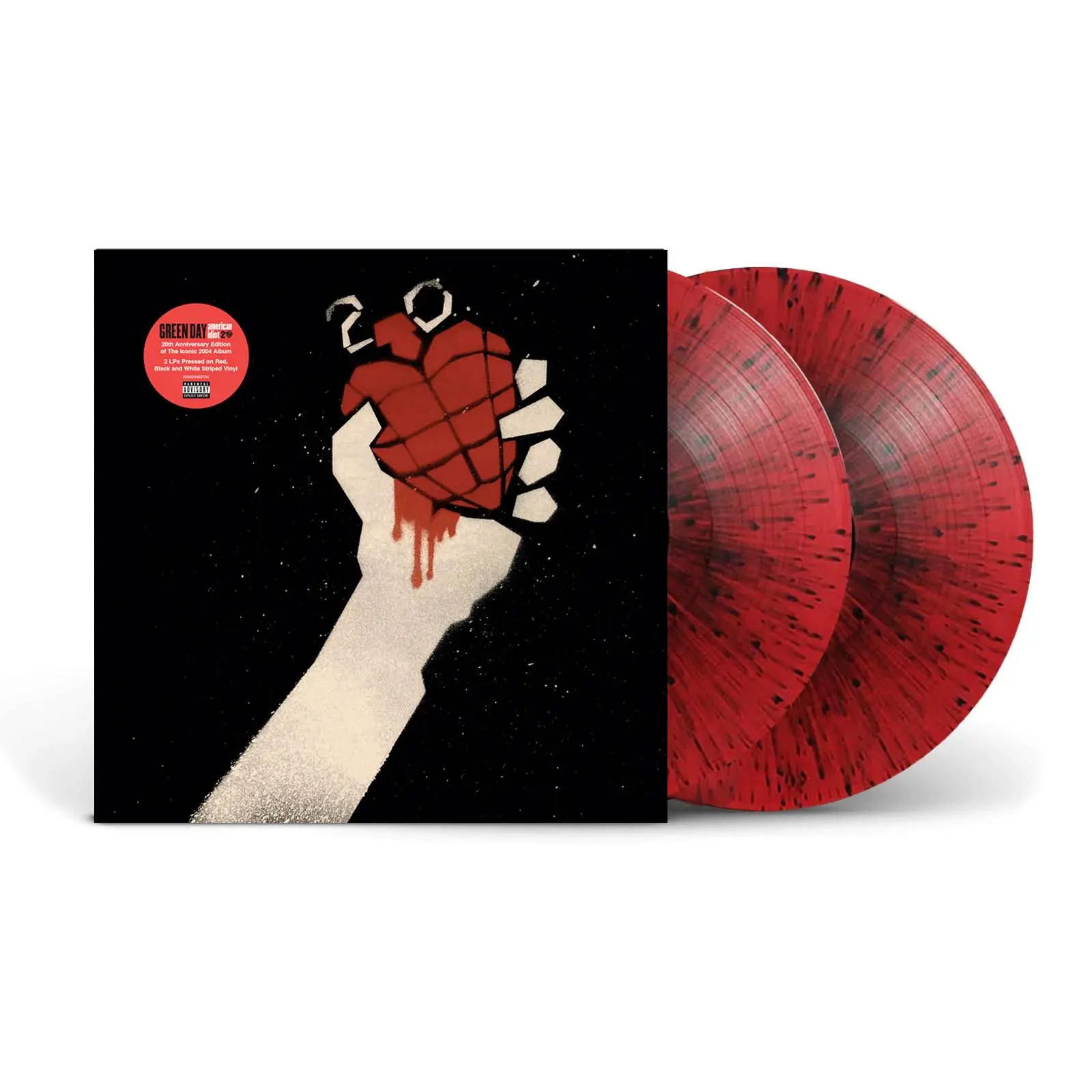 GREEN DAY - American Idiot 20 (red & black marbled)