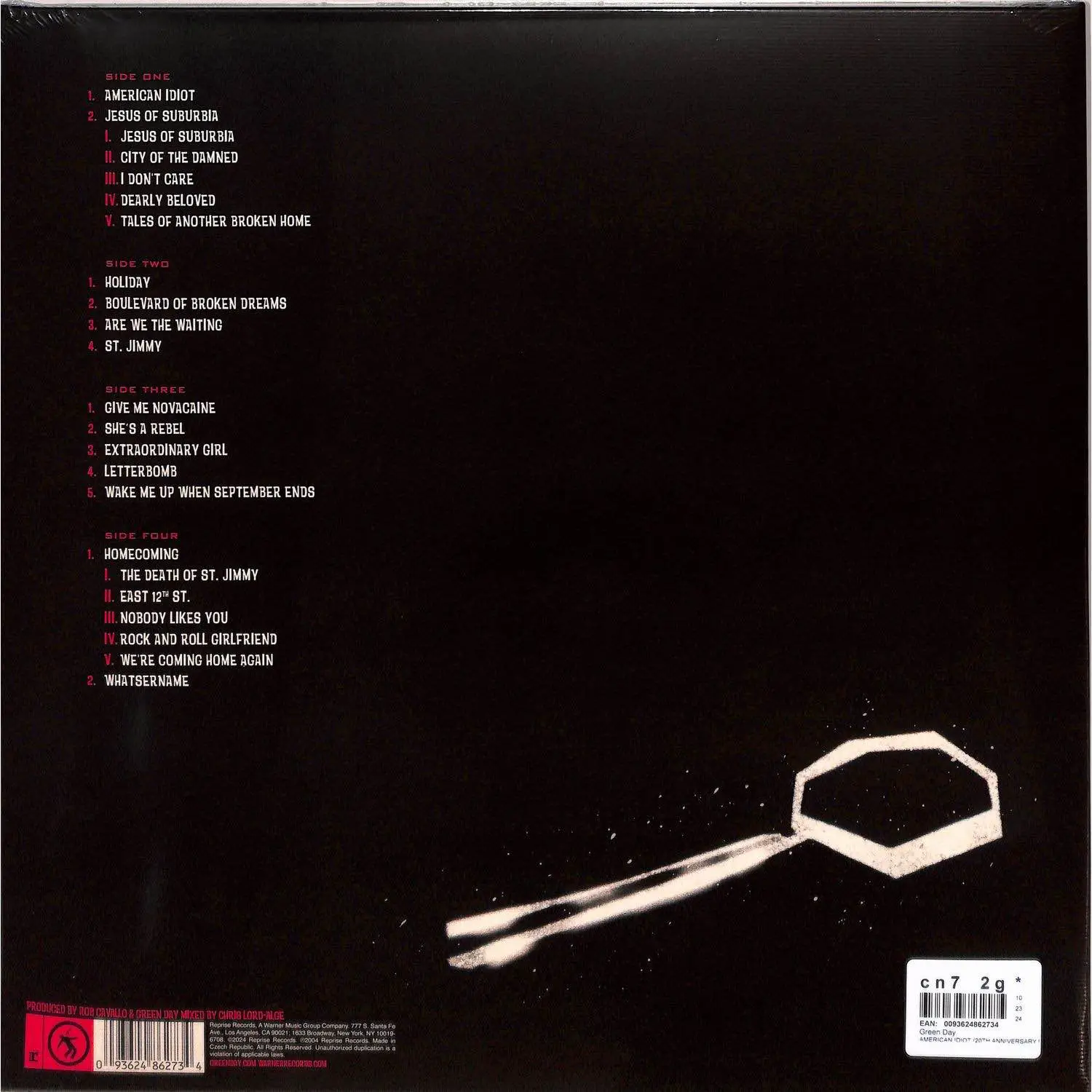 GREEN DAY - American Idiot 20 (red & black marbled)