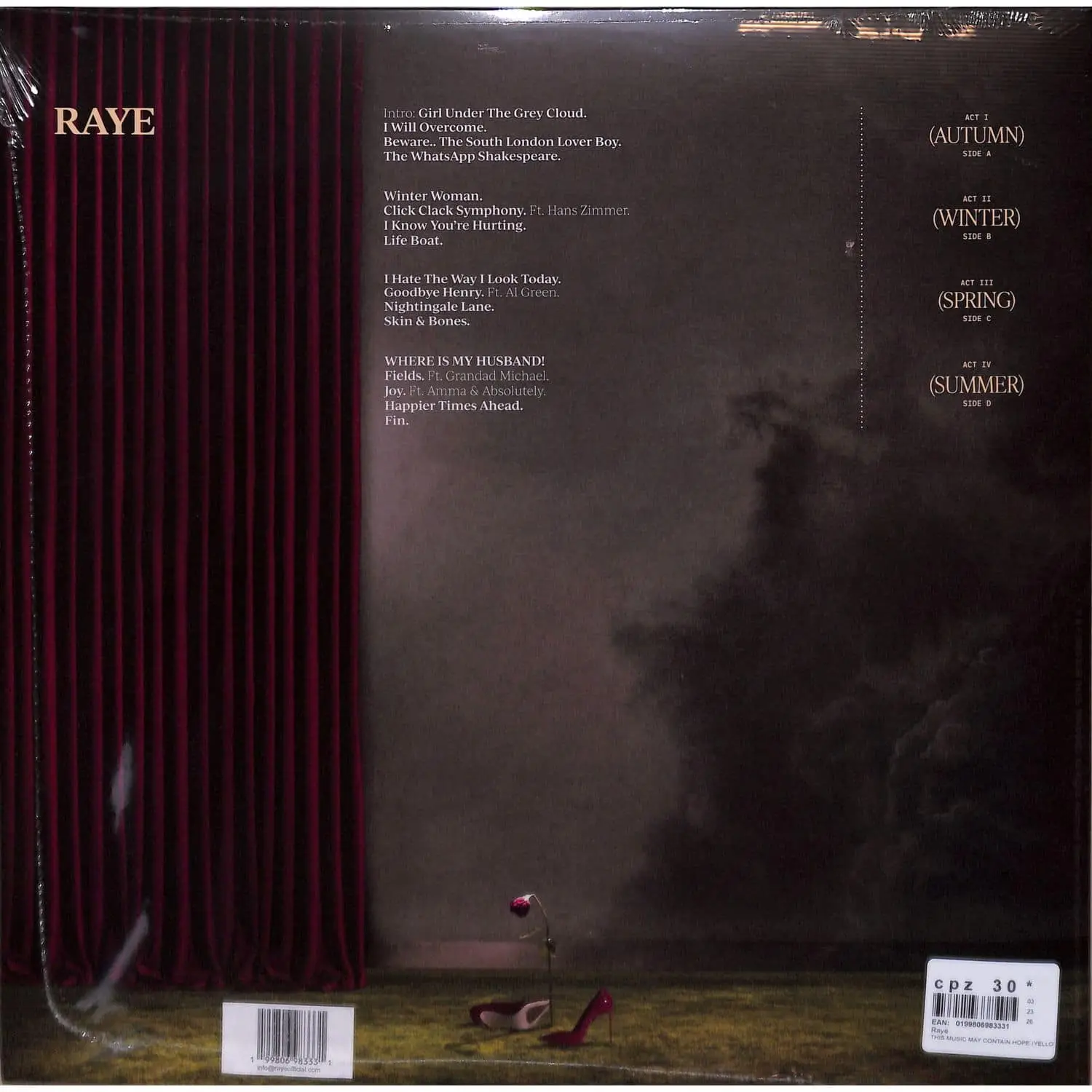 RAYE - This Music May Contain Hope (yellow)