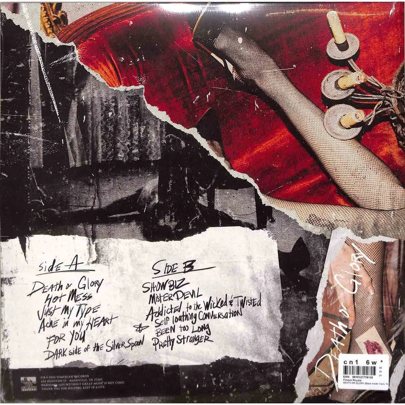 PALAYE ROYALE - Death or Glory (black inside transparent ruby red)