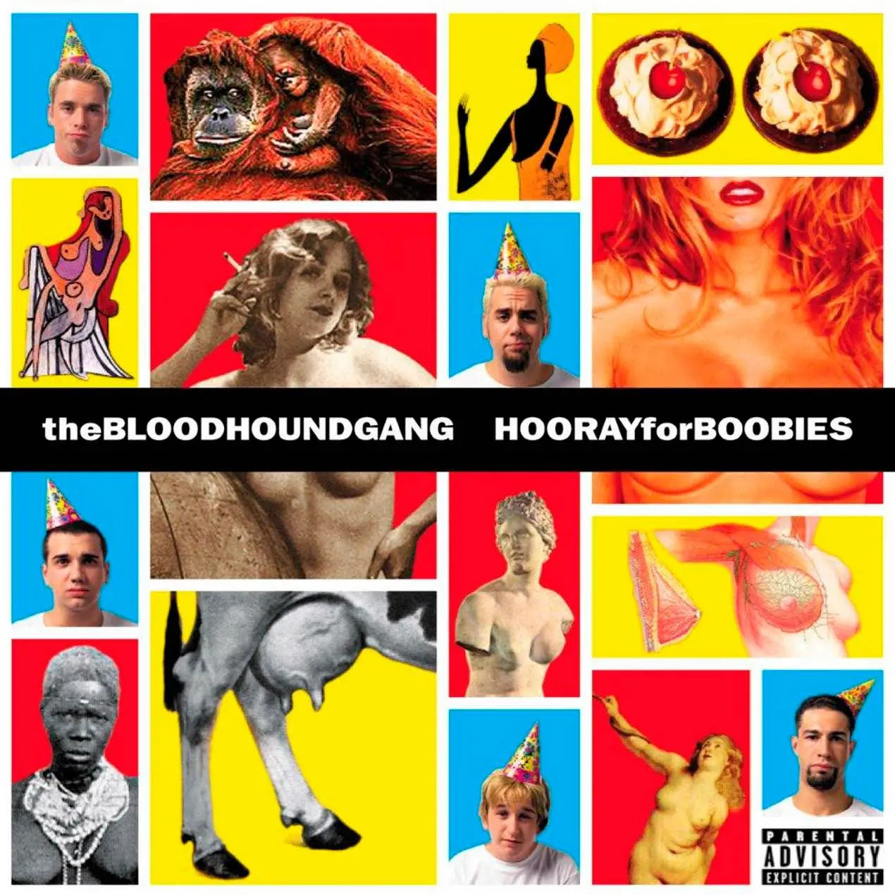 BLOODHOUND GANG - Hooray For Boobies (blue & white splatter + yellow & white splatter)