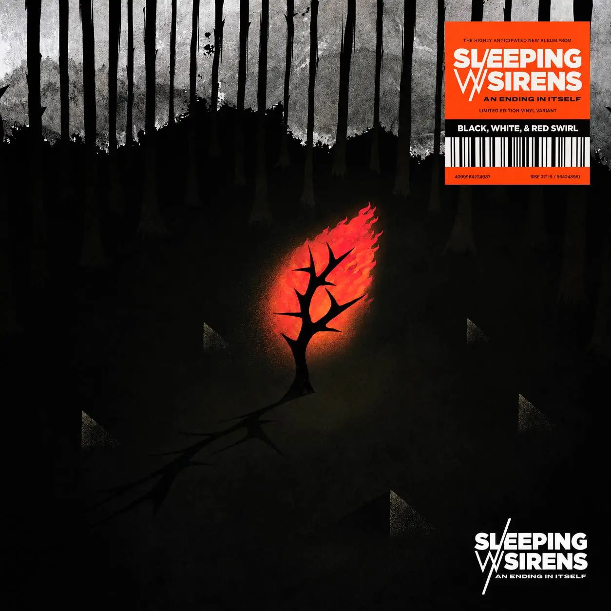 SLEEPING WITH SIRENS - An Ending In Itself (black white and red swirl)