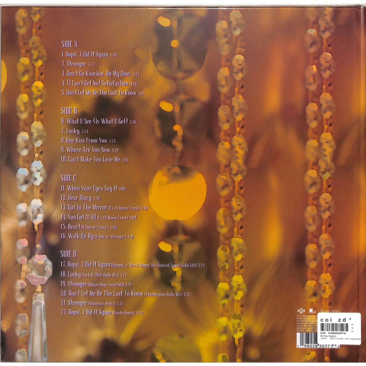 BRITNEY SPEARS - Oops! I did it again (25th Anniversary Edition)