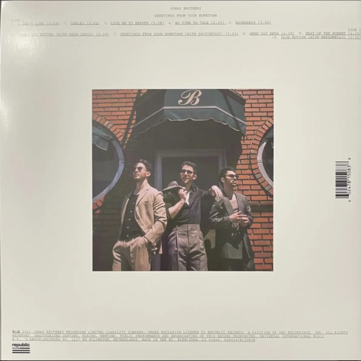 JONAS BROTHERS - Greetings From Your Hometown (blue cobalt)