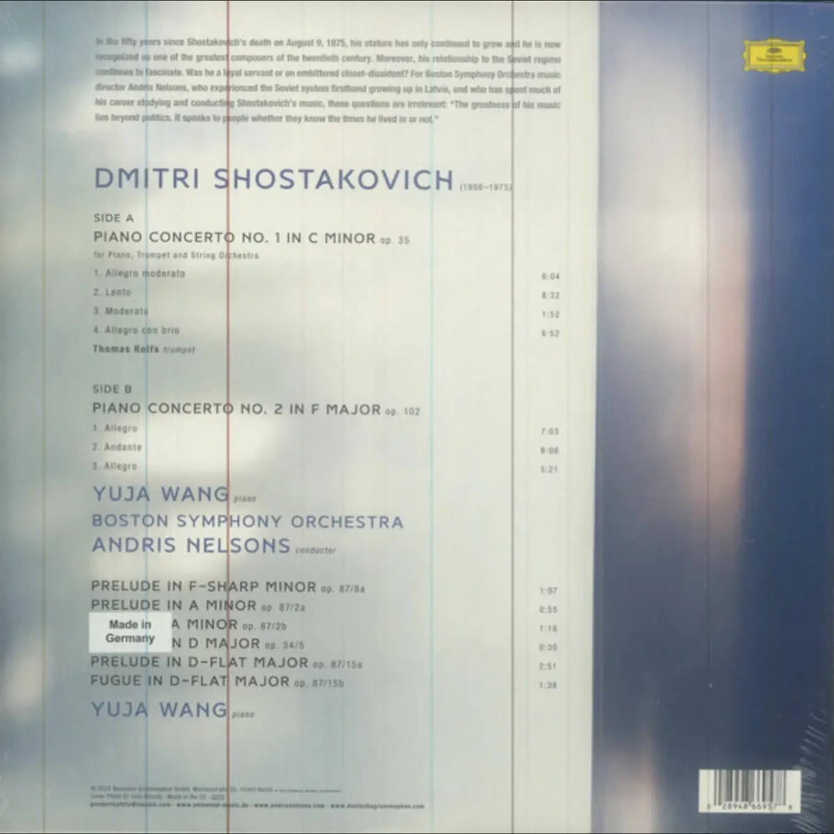 ШОСТАКОВИЧ Д.Д. & YUJA WANG - The Piano Concertos | Solo Works