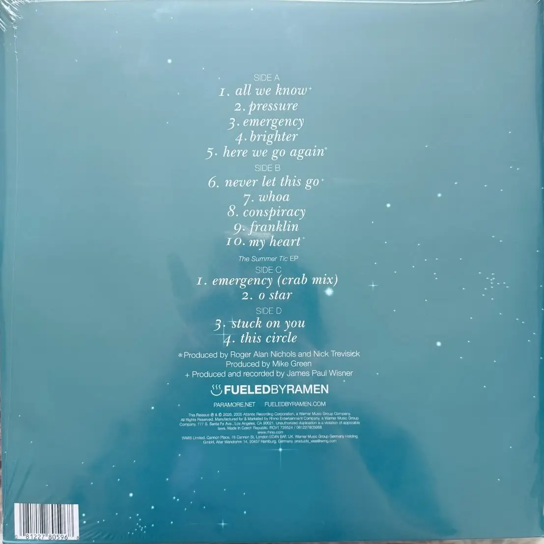 PARAMORE - All We Know Is Falling (red translucent with black smoke) PARAMORE - All We Know Is Falling (red translucent with black smoke)