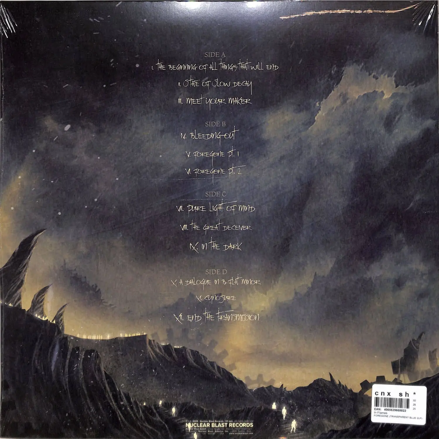 IN FLAMES - Foregone (blue translucent)