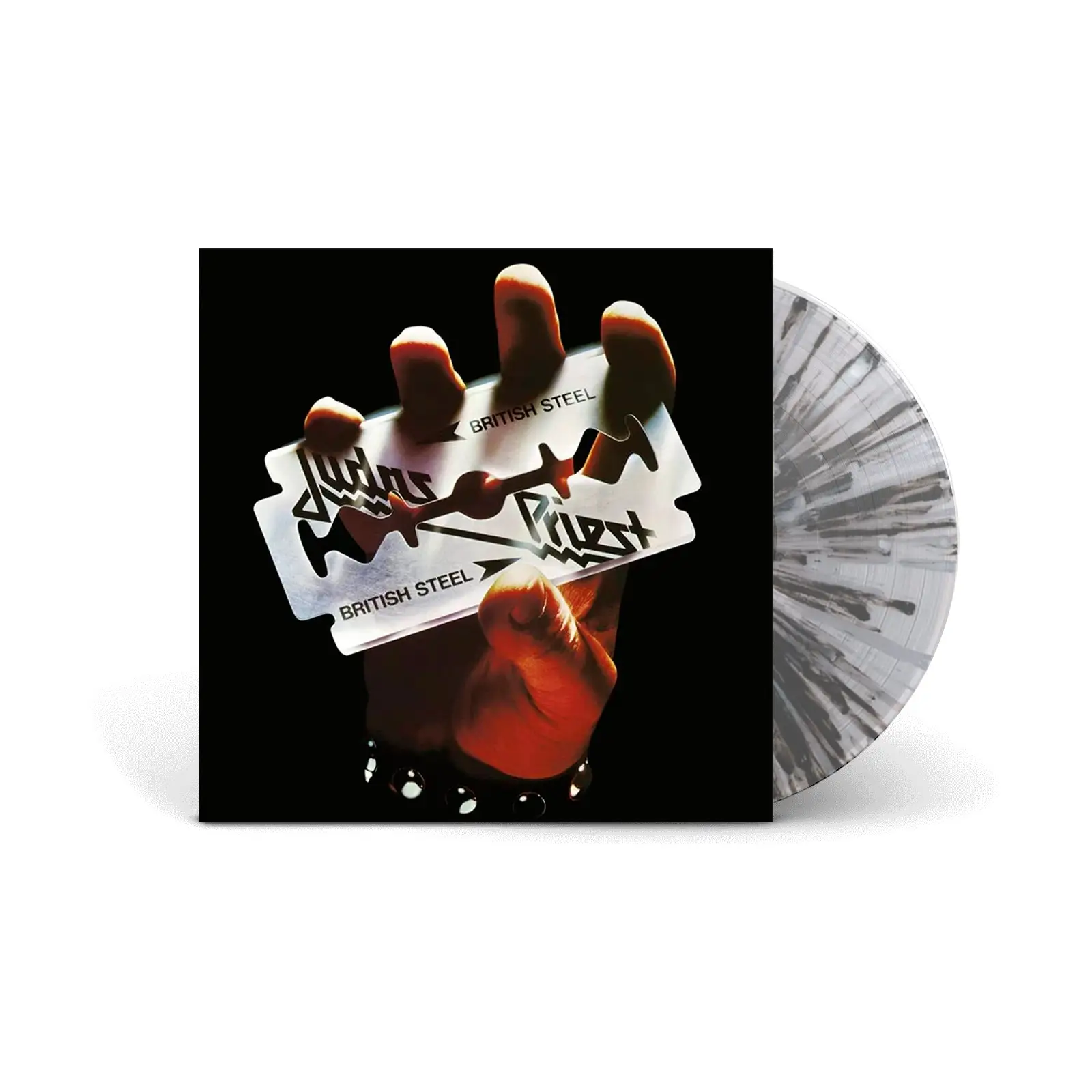 JUDAS PRIEST - British Steel (black & white splatter)