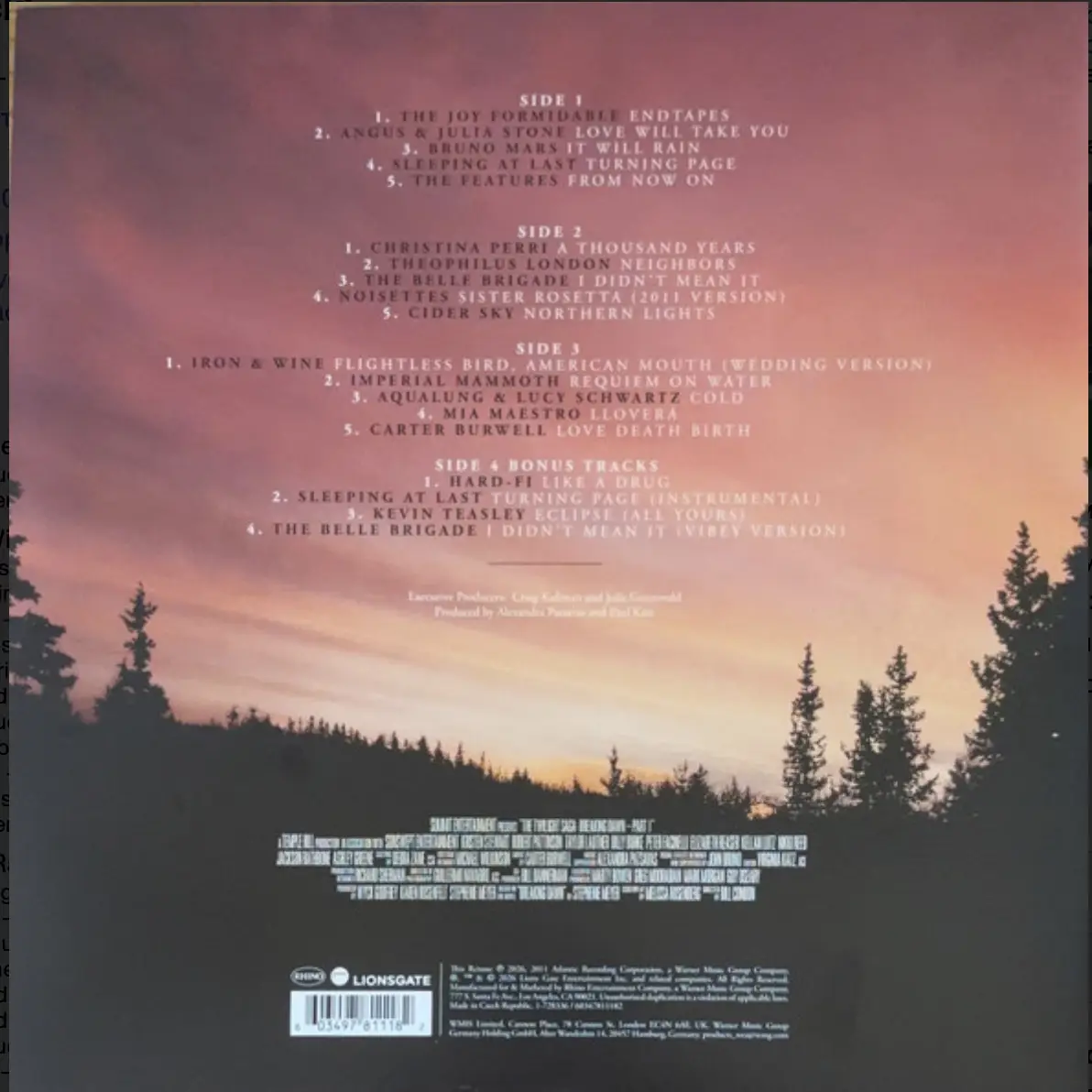 VARIOUS - The Twilight Saga - Breaking Dawn, Part 1: Original Motion Picture Soundtrack (red transparent) VARIOUS - The Twilight Saga - Breaking Dawn, Part 1: Original Motion Picture Soundtrack (red transparent)