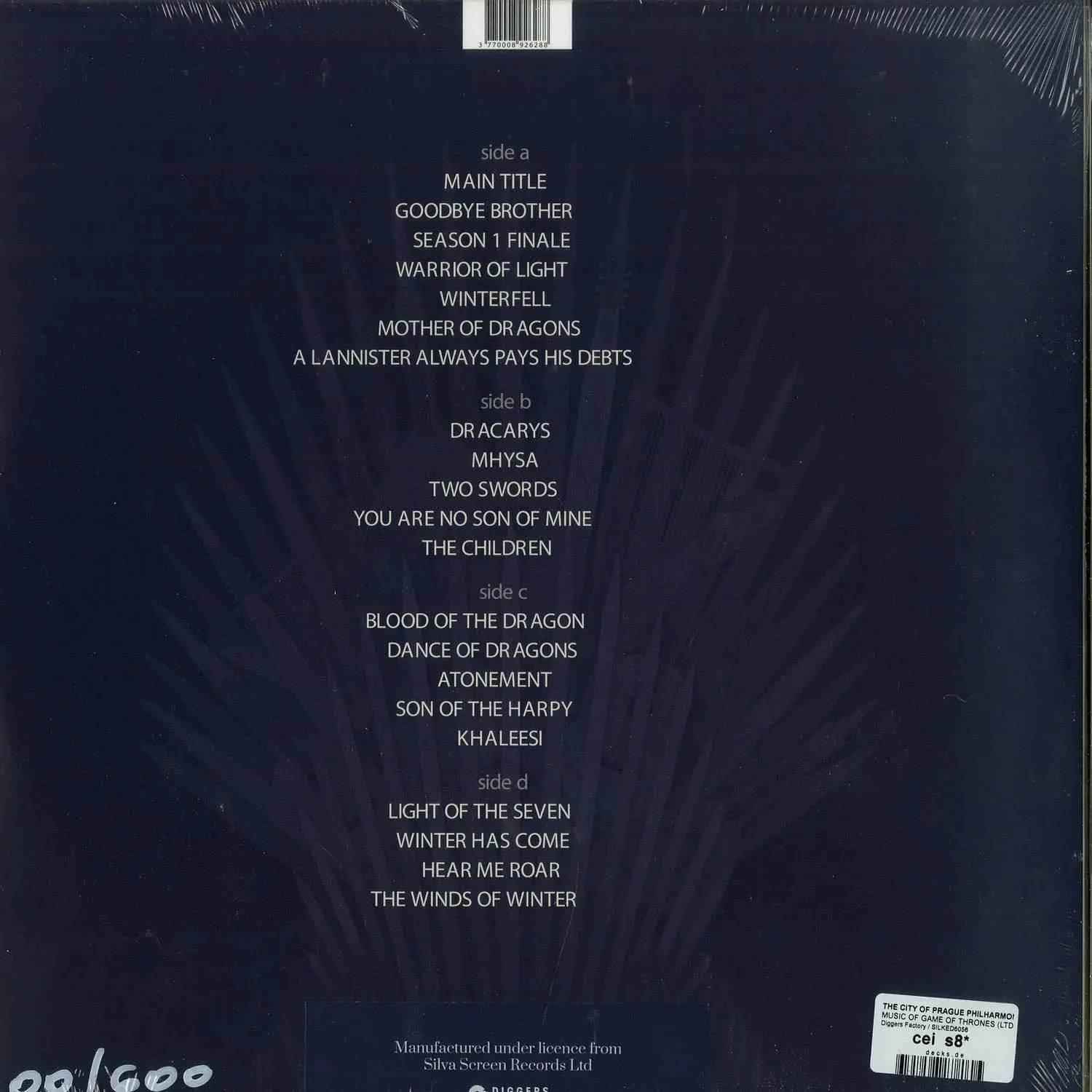 THE CITY OF PRAGUE PHILHARMONIC ORCHESTRA, JAMES NEWTON HOWARD - Music Of Game Of Thrones (2LP) THE CITY OF PRAGUE PHILHARMONIC ORCHESTRA, JAMES NEWTON HOWARD - Music Of Game Of Thrones (2LP)