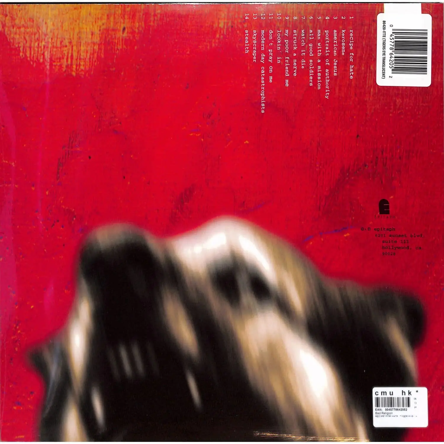 BAD RELIGION - Recipe For Hate (tigers eye translucent)