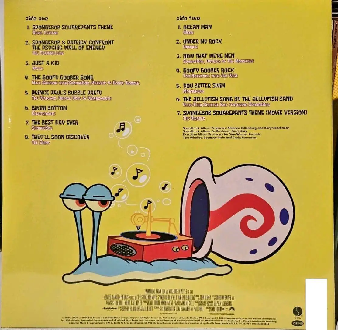 OST - The Spongebob Squarepants Movie: Music From The Movie And More (yellow transparent)